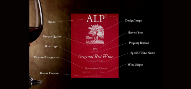 wine label design template
